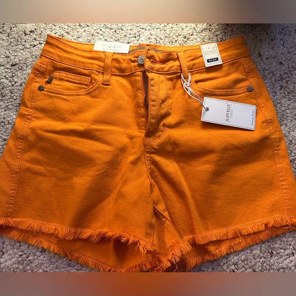 Judy Blue Bright Orange shorts - Picture 2 of 4